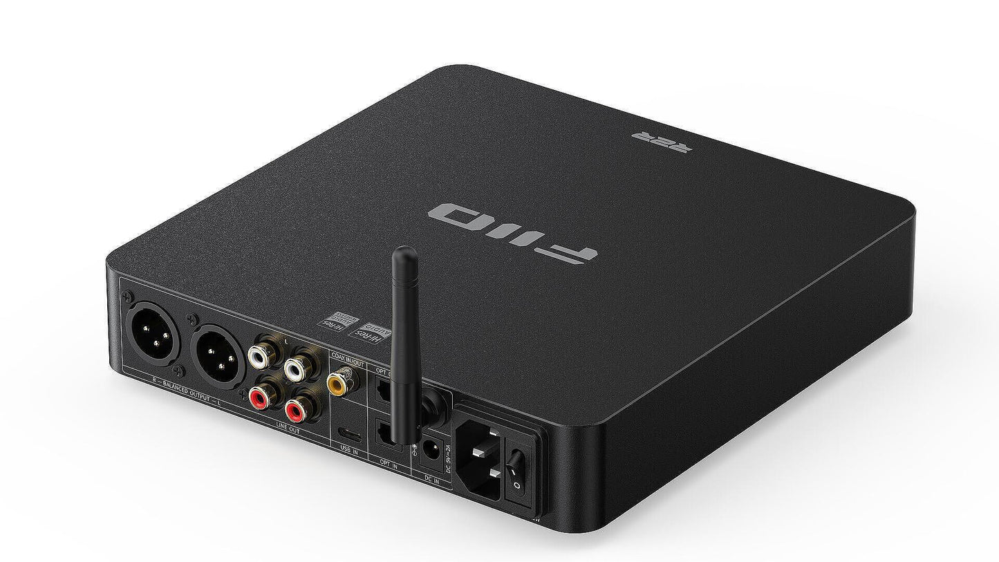 FiiO BR15 R2R High-Resolution Bluetooth Audio Receiver with 24-bit R2R DAC, LDAC/aptX Lossless, and Balanced XLR/RCA Outputs, Black