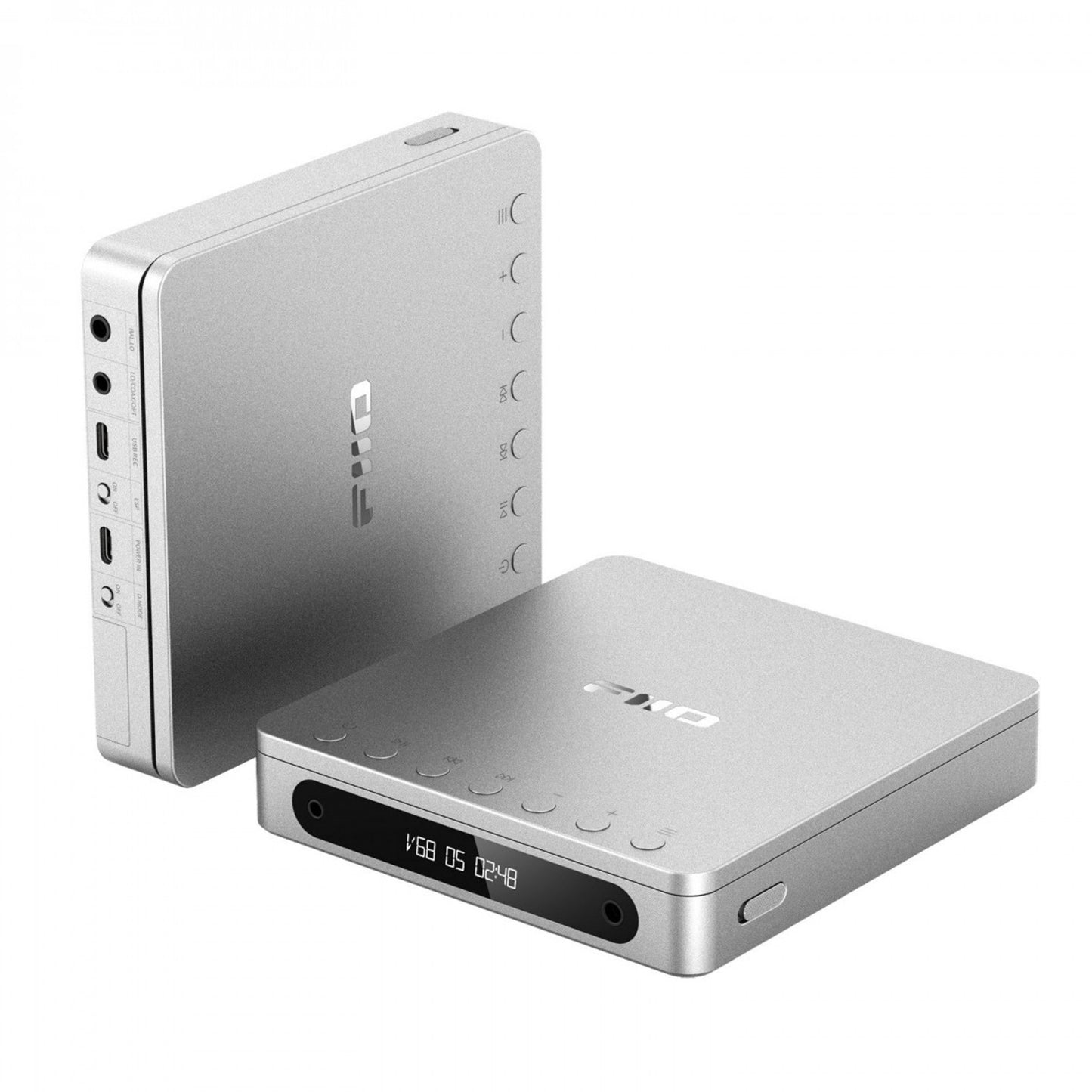 FiiO DM13 – Portable CD Player with Bluetooth 5.1, Multi-Format Support, Dual 3.5mm/4.4mm Output, 1000mAh Battery, Silver