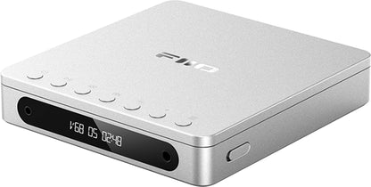 FiiO DM13 – Portable CD Player with Bluetooth 5.1, Multi-Format Support, Dual 3.5mm/4.4mm Output, 1000mAh Battery, Silver