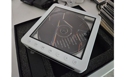 FiiO DM13 – Portable CD Player with Bluetooth 5.1, Multi-Format Support, Dual 3.5mm/4.4mm Output, 1000mAh Battery, White Skylight