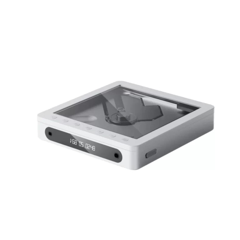 FiiO DM13 – Portable CD Player with Bluetooth 5.1, Multi-Format Support, Dual 3.5mm/4.4mm Output, 1000mAh Battery, White Skylight