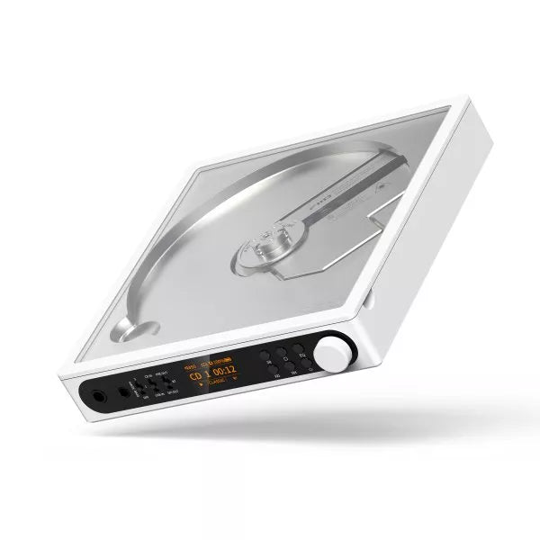 FiiO DM15 R2R Portable CD Player with 24-Bit Fully Differential R2R DAC, USB DAC, Bluetooth 5.4 & USB CD Ripping, White