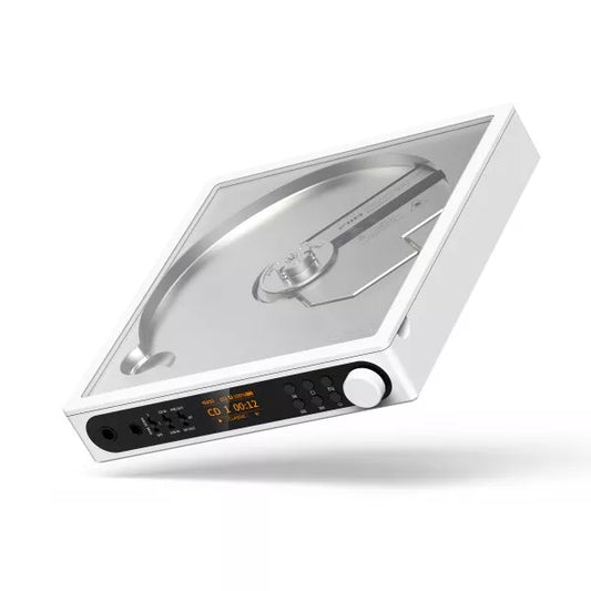 FiiO DM15 R2R Portable CD Player with 24-Bit Fully Differential R2R DAC, USB DAC, Bluetooth 5.4 & USB CD Ripping, White