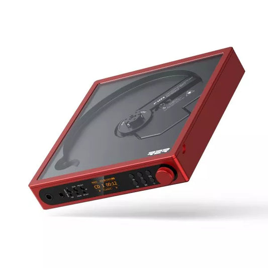 FiiO DM15 R2R Portable CD Player with 24-Bit Fully Differential R2R DAC, USB DAC, Bluetooth 5.4 & USB CD Ripping, Red