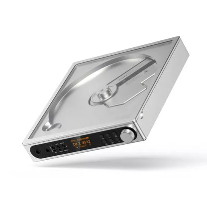 FiiO DM15 R2R Portable CD Player with 24-Bit Fully Differential R2R DAC, USB DAC, Bluetooth 5.4 & USB CD Ripping, Silver