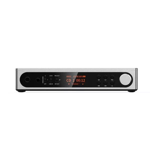 FiiO DM15 R2R Portable CD Player with 24-Bit Fully Differential R2R DAC, USB DAC, Bluetooth 5.4 & USB CD Ripping, Silver
