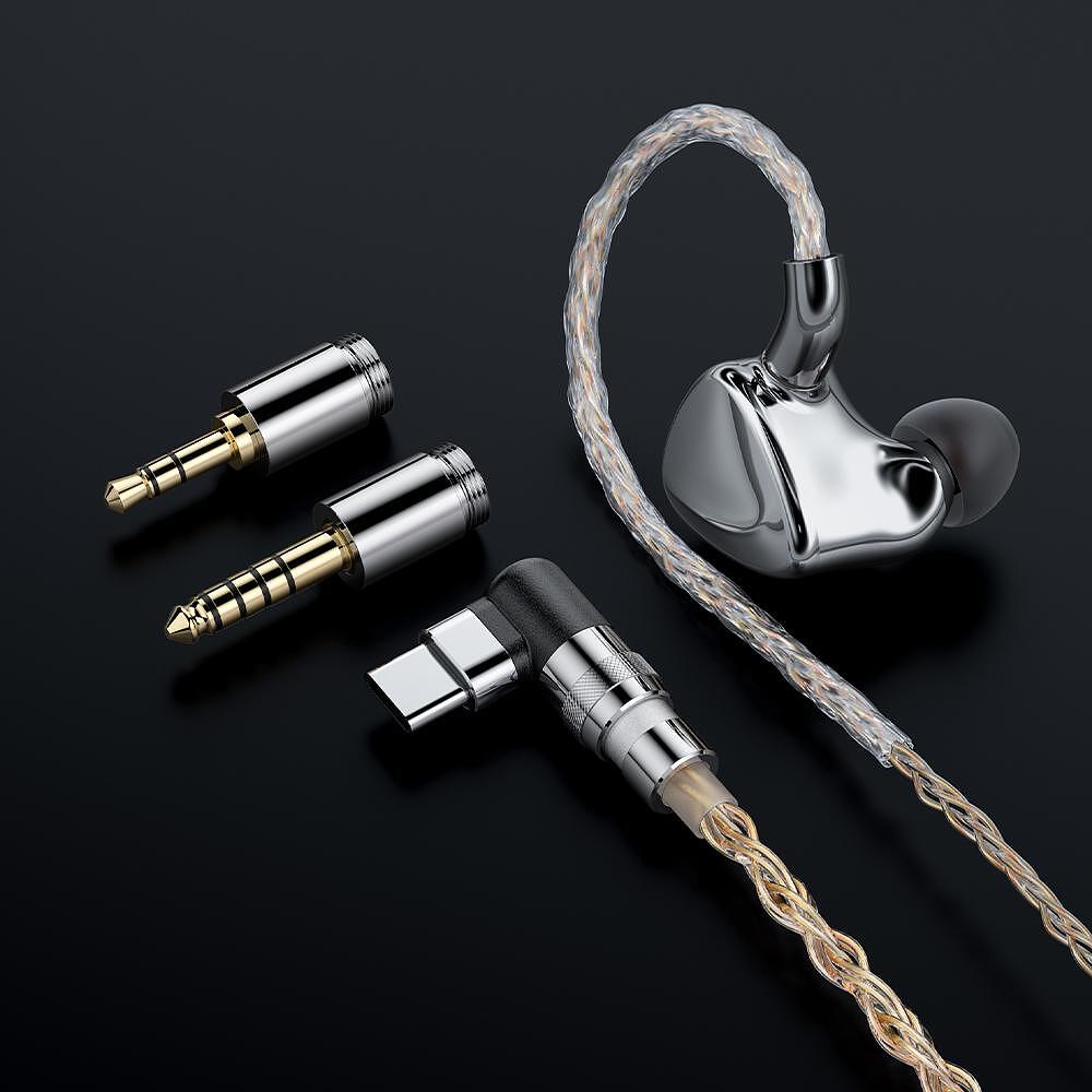 FiiO FX17 Silver – Flagship Hybrid IEMs with 1DD + 4BA + 8EST Drivers