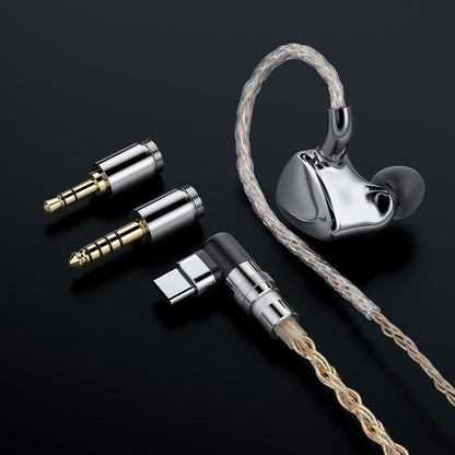 FiiO FX17 Silver – Flagship Hybrid IEMs with 1DD + 4BA + 8EST Drivers