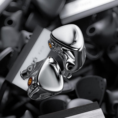 FiiO FX17 Silver – Flagship Hybrid IEMs with 1DD + 4BA + 8EST Drivers