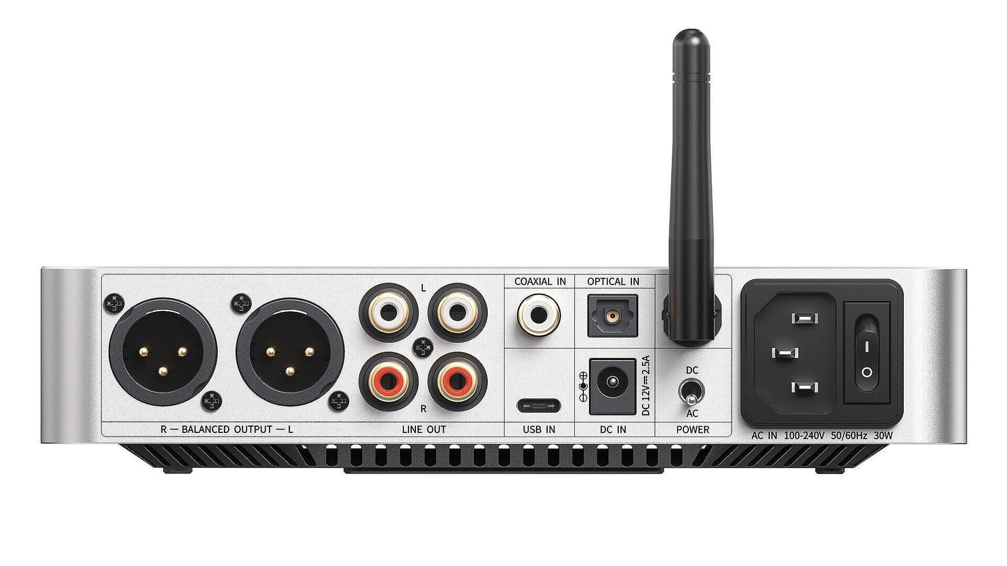 FiiO K13 R2R Desktop DAC & Headphone Amplifier | High-Resolution Bluetooth 5.4, LDAC, Dual Type-C, 2400mW Balanced Output, Silver
