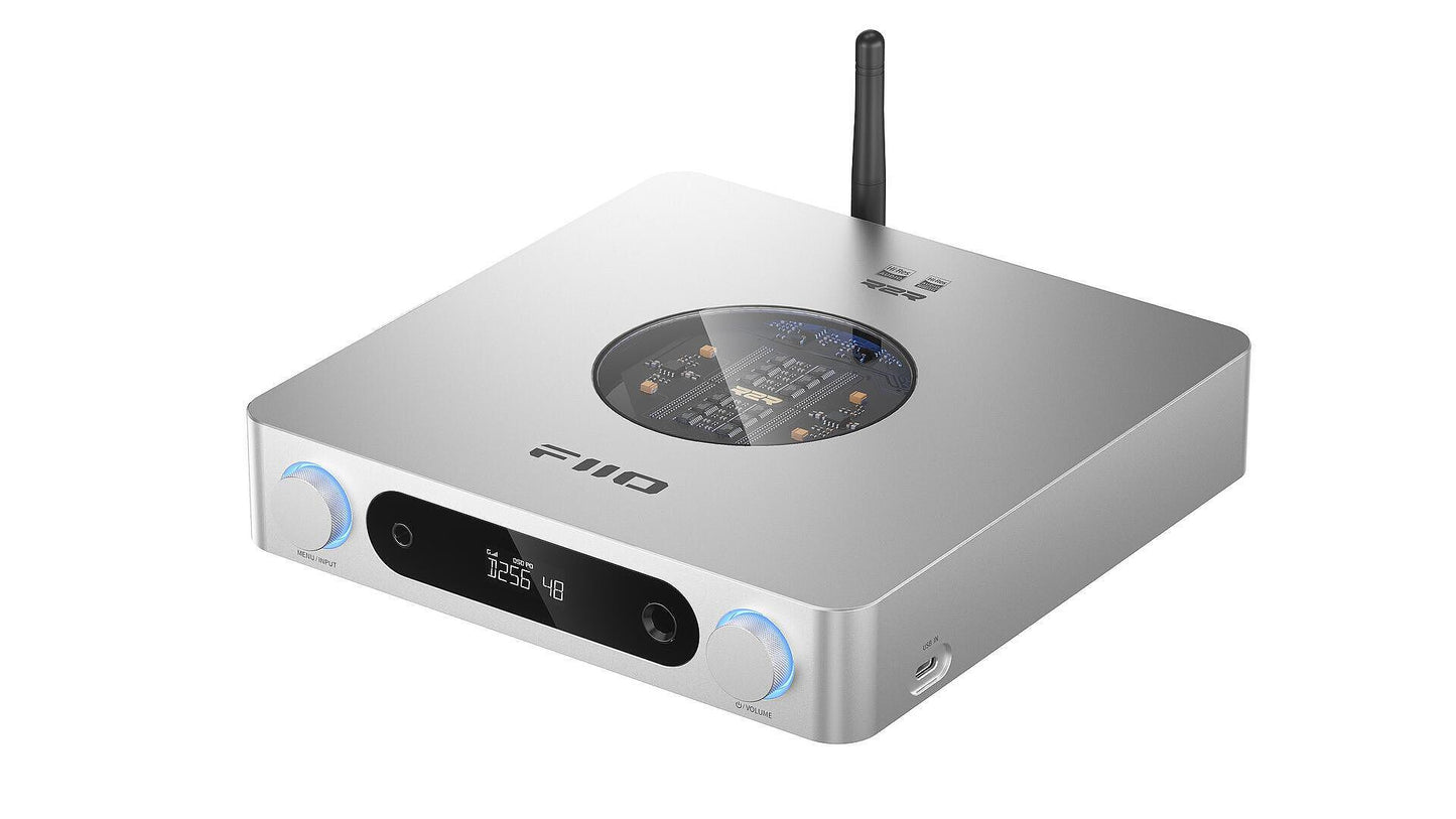 FiiO K13 R2R Desktop DAC & Headphone Amplifier | High-Resolution Bluetooth 5.4, LDAC, Dual Type-C, 2400mW Balanced Output, Silver