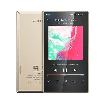 FiiO M21 High-Resolution Portable Lossless Music Player | Hi-Fi Audio Player, TITANIUM GOLD