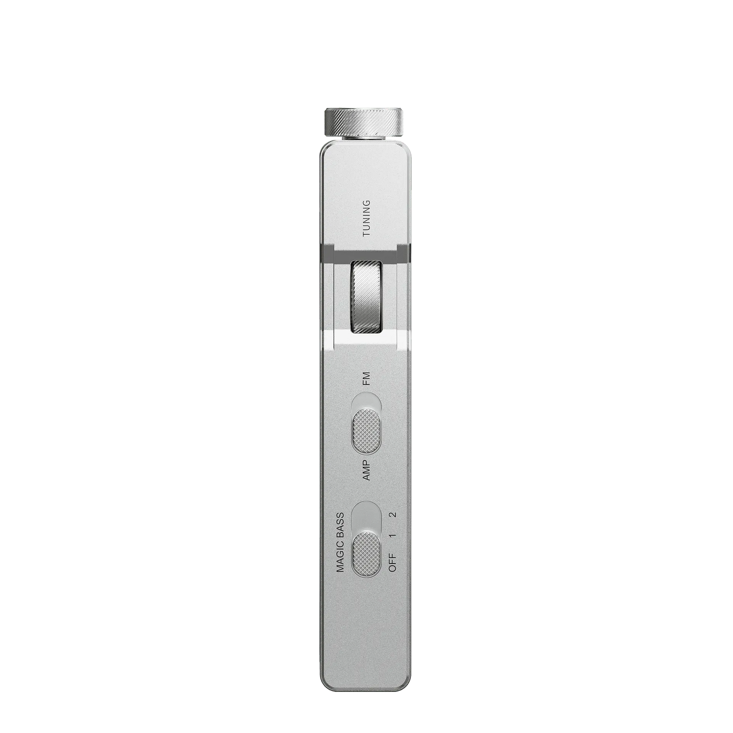 FiiO RR11 Silver – Portable Stereo FM Radio with HiFi AMP Mode, Ultra-Thin Aluminum Body, 64-108MHz Coverage, BASS+3D Sound