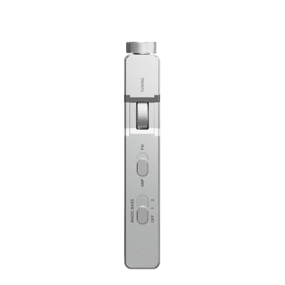 FiiO RR11 Silver – Portable Stereo FM Radio with HiFi AMP Mode, Ultra-Thin Aluminum Body, 64-108MHz Coverage, BASS+3D Sound