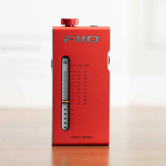 FiiO RR11 Red – Portable Stereo FM Radio with HiFi AMP Mode, Ultra-Thin Aluminum Body, 64-108MHz Coverage, BASS+3D Sound
