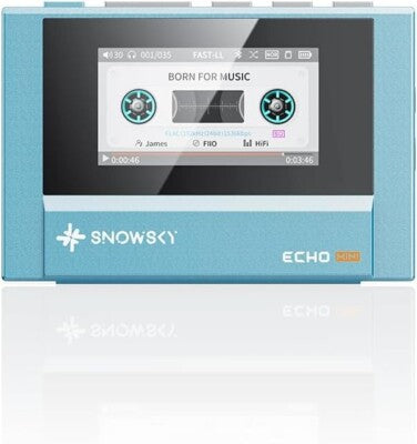 FiiO SNOWSKY ECHO SKY BLUE – Portable Hi-Res Lossless Music Player, Dual CS43198 DACs, 3.5mm & 4.4mm Balanced Output, Bluetooth 5.3, DSD256-Copy