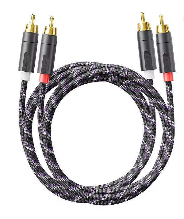 FiiO TRUST Series LR-RCA6M – Silver-Plated OFC RCA to RCA Stereo Audio Cable 1000mm
