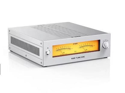 FiiO WARMER R2R Tube DAC/Amp – Fully Balanced 24-Bit R2R, JJ E88CC Tube Buffer, USB/Optical/Coaxial In, RCA & XLR Out, Silver. Available